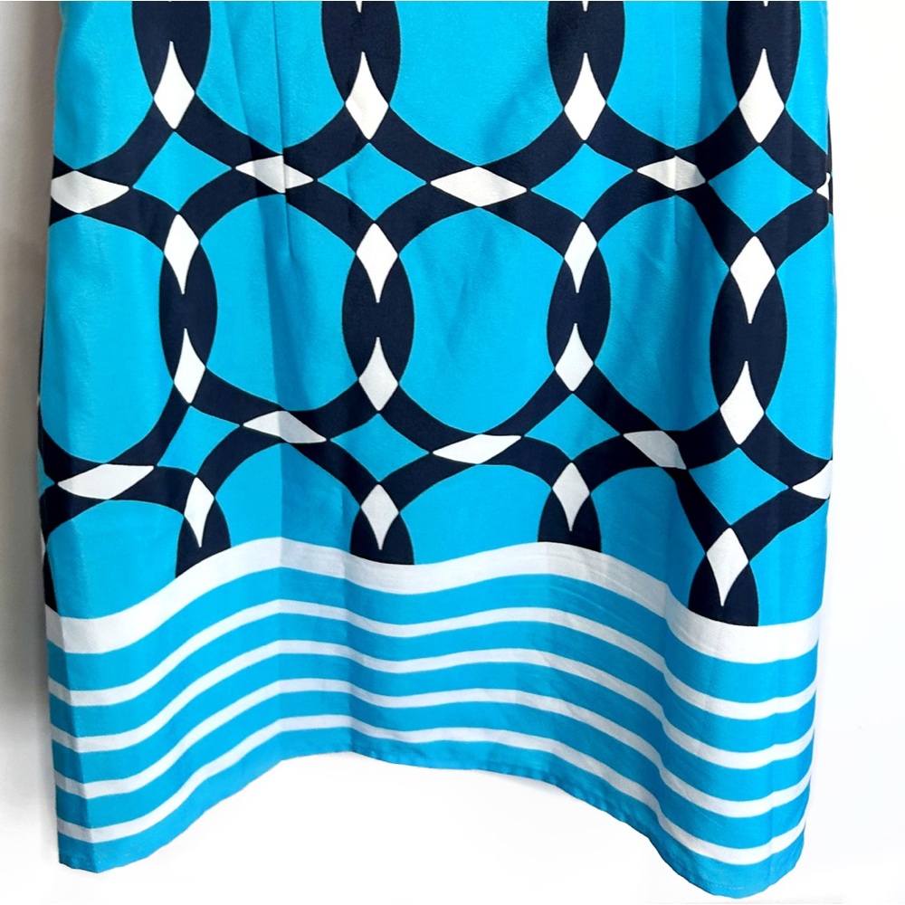 Turquoise Circle Print Mini Dress - Picture 11 of 12